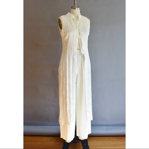 1990s Asian-Inspired Satin Lounge Set by Cache